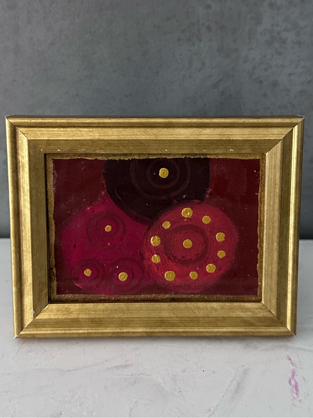 FRAMED MINI ABSTRACT ORIGINAL OIL PAINTING